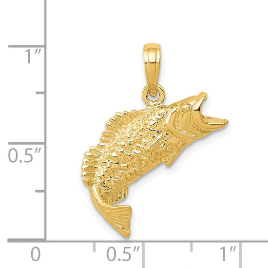 Gold Polished Fish Pendants