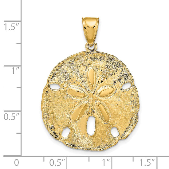 Gold Polished Sand Dollar Pendants