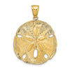 Gold Polished Sand Dollar Pendants