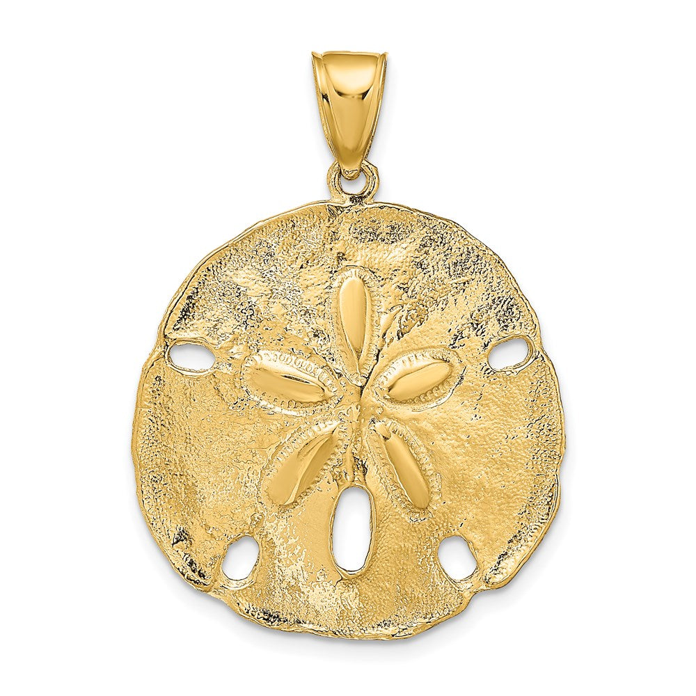 Gold Polished Sand Dollar Pendants
