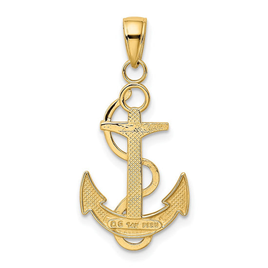 Gold Polished Anchor Pendants