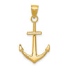 Gold Polished Anchor Pendants