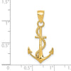 Gold Polished Anchor Pendants
