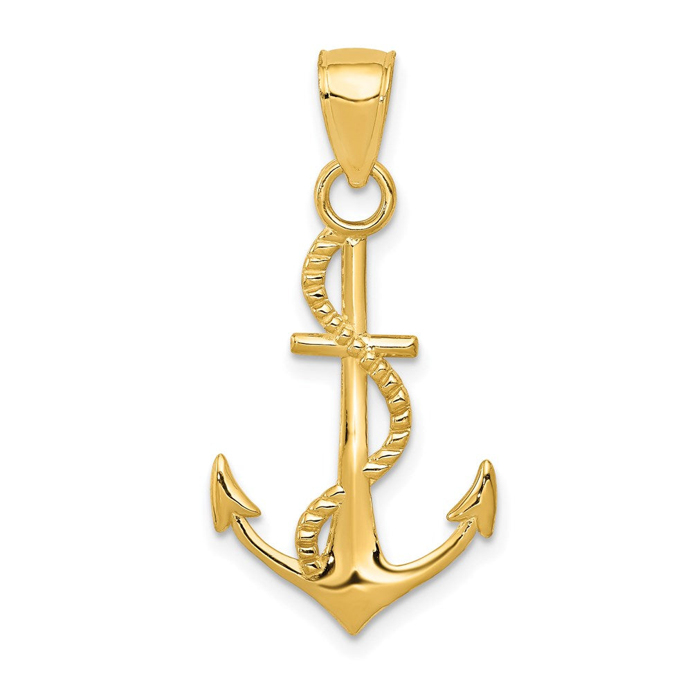 Gold Polished Anchor Pendants