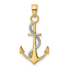 Gold Polished Anchor Pendants