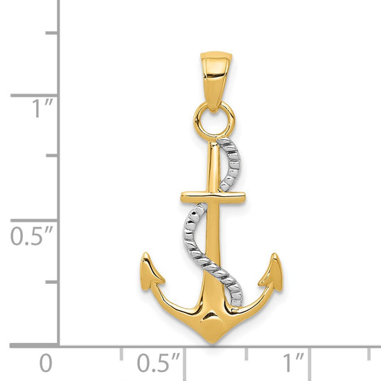 Gold Polished Anchor Pendants
