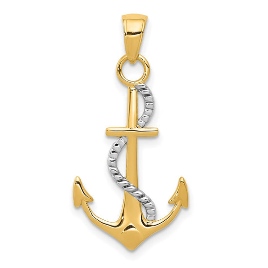 Gold Polished Anchor Pendants