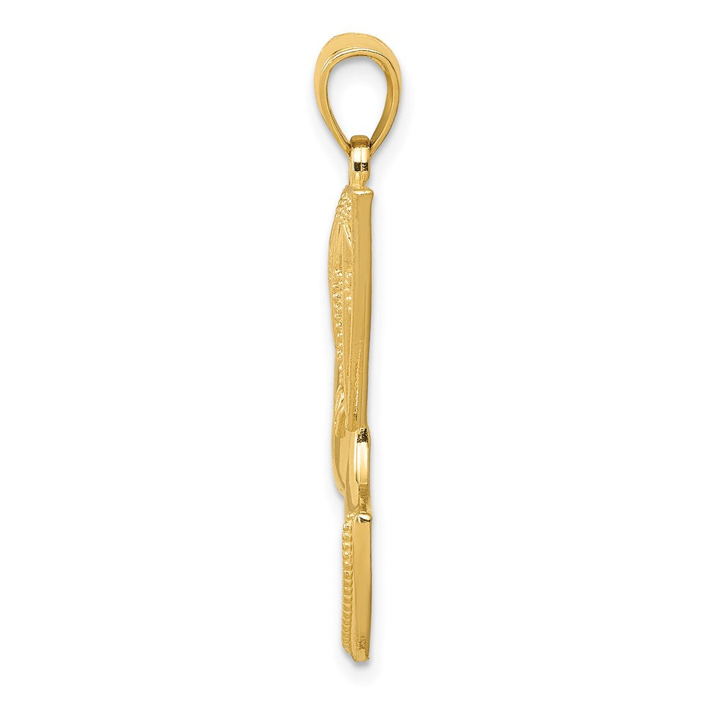 Gold Polished Nefertiti Pendant