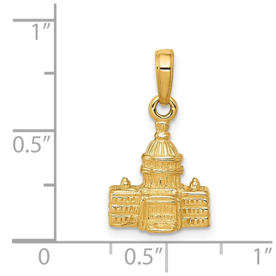 Gold Polished Capitol Building Pendant