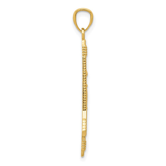 Gold Polished Bow and Arrow Pendants