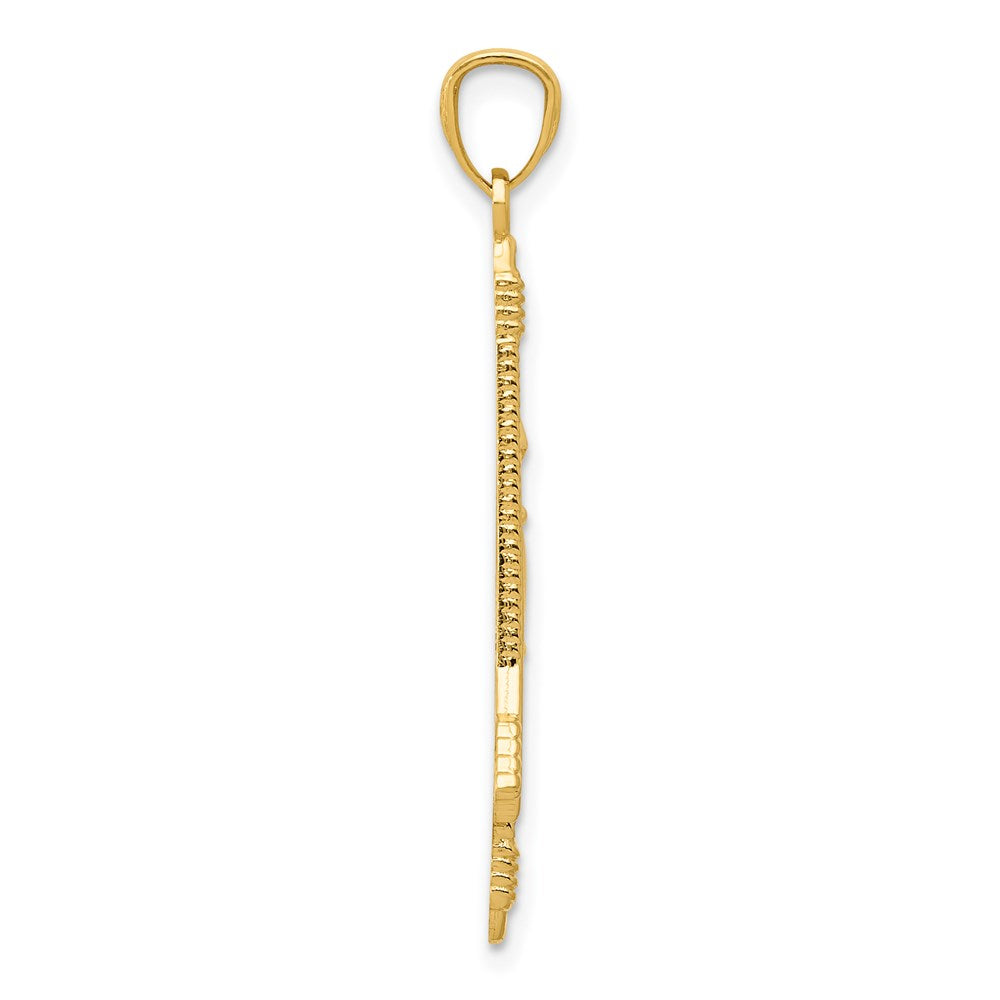 Gold Polished Bow and Arrow Pendants