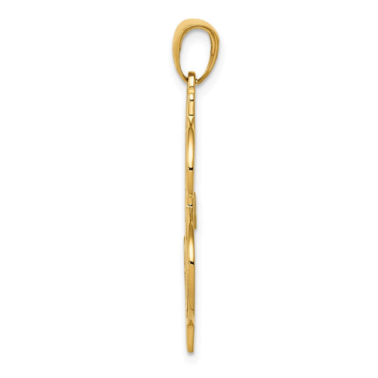 Gold Polished Dollar Sign Pendants