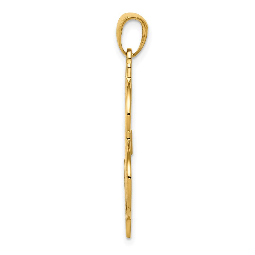 Gold Polished Dollar Sign Pendants