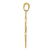 14K Gold Polished and Textured Dollar Sign Pendant
