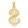 Gold Polished Dollar Sign Pendants