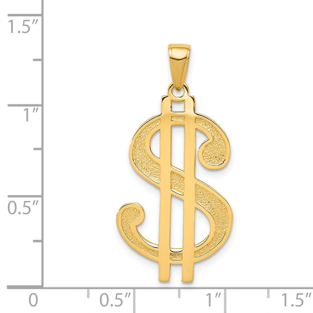 Gold Polished Dollar Sign Pendants