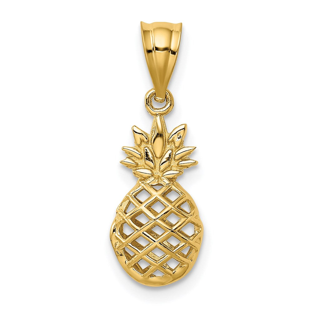 Gold Polished Pineapple Pendants