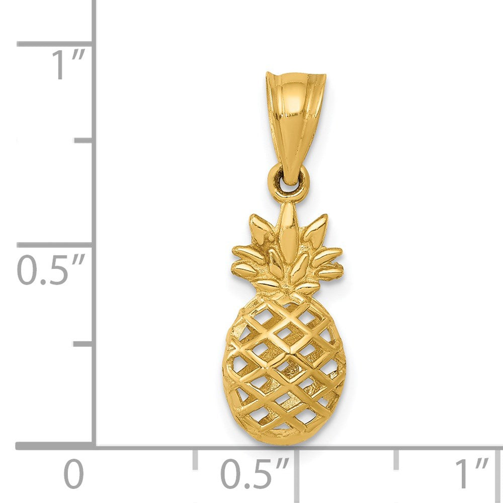 Gold Polished Pineapple Pendants