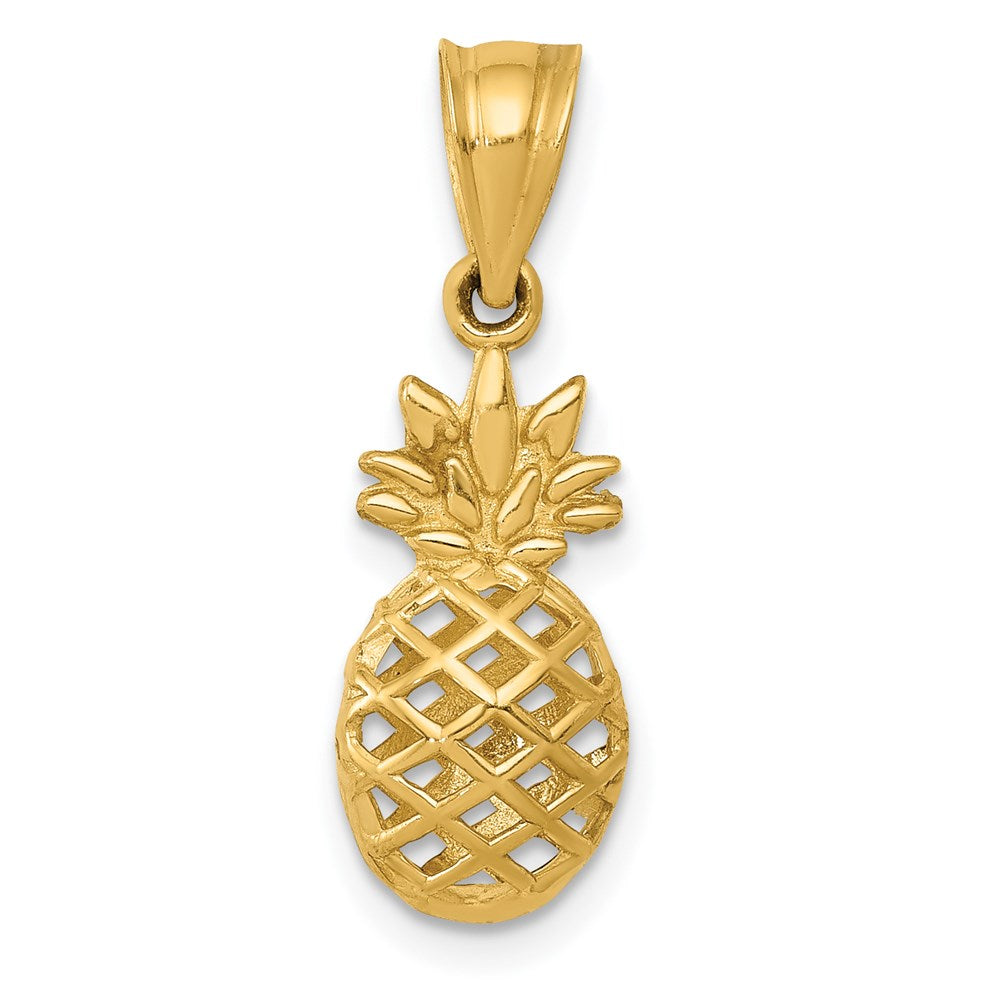 Gold Polished Pineapple Pendants