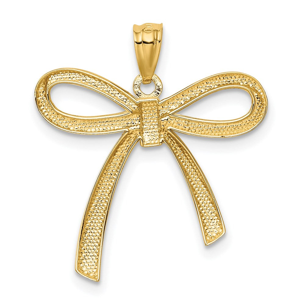 Gold Polished Bow Pendants