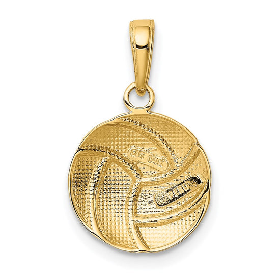 Gold Polished Volleyball Pendants