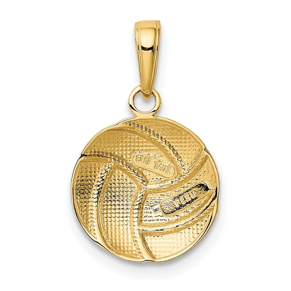 Gold Polished Volleyball Pendants