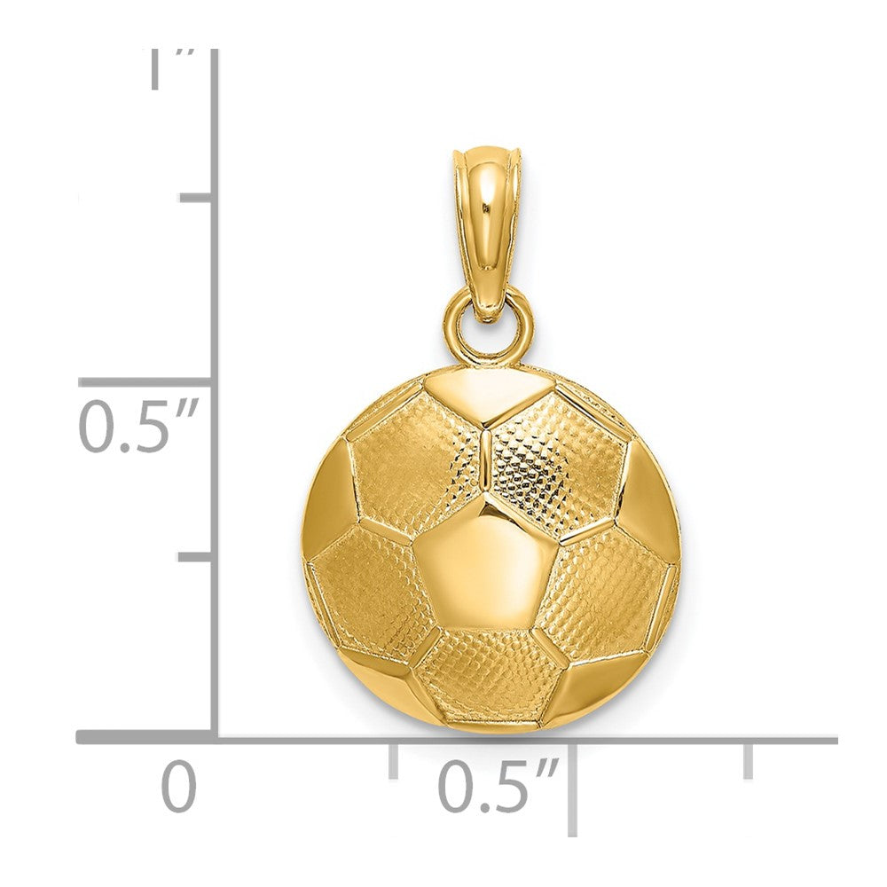Gold Polished Soccer Pendants
