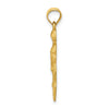 14K Satin Diamond-cut Hockey Player Pendant