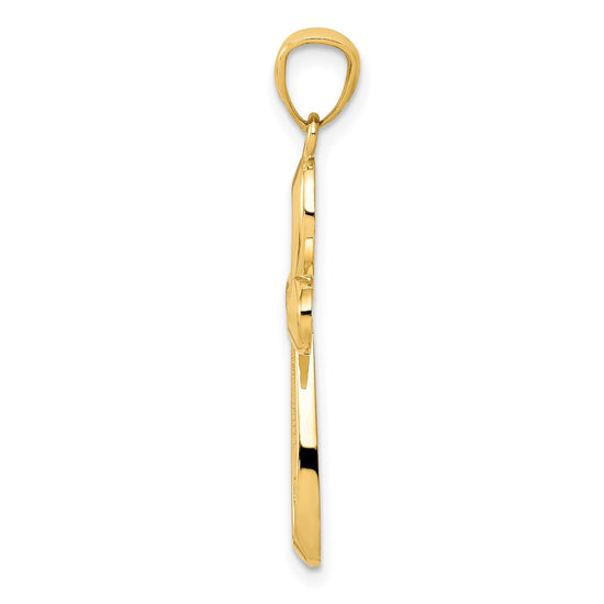 Gold Swirl Cross Pendant