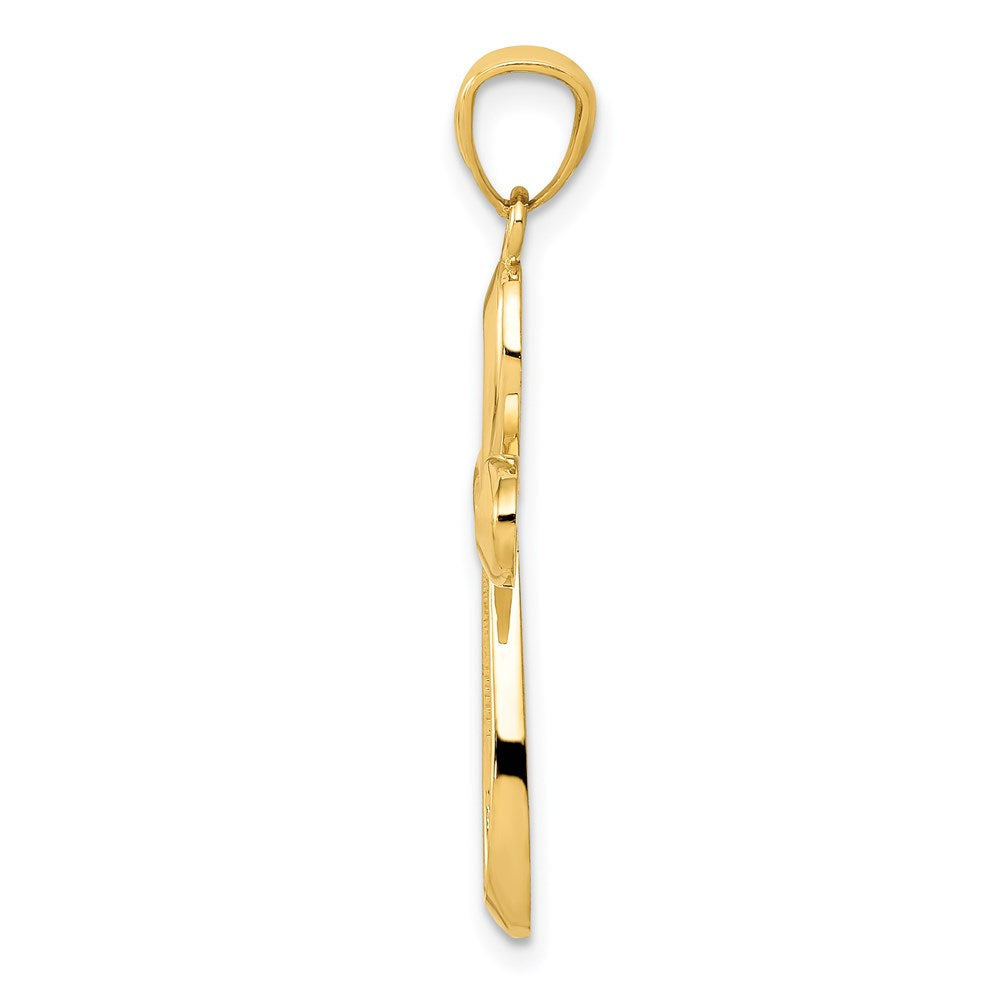 Gold Swirl Cross Pendant