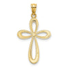 Gold Swirl Cross Pendant