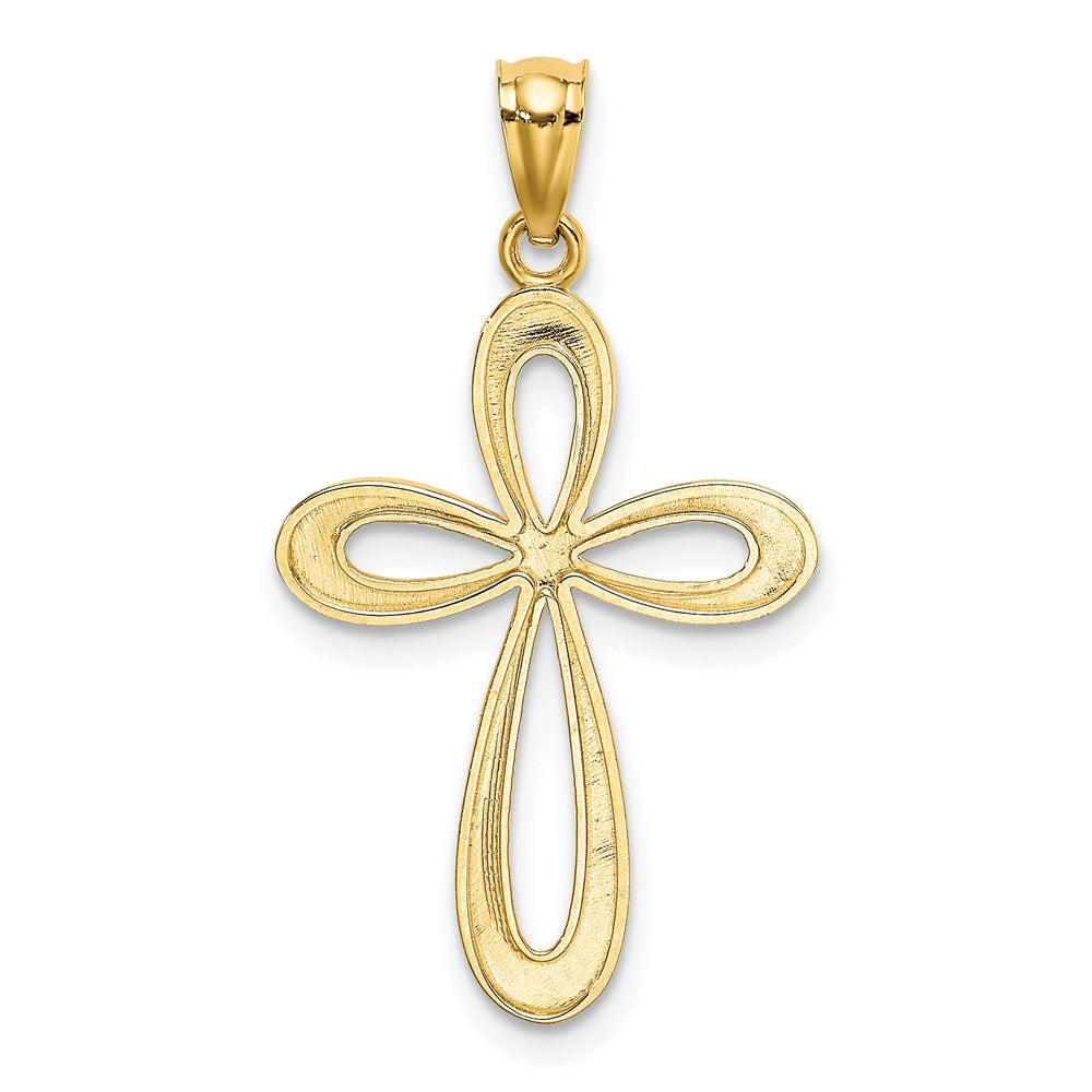 Gold Swirl Cross Pendant