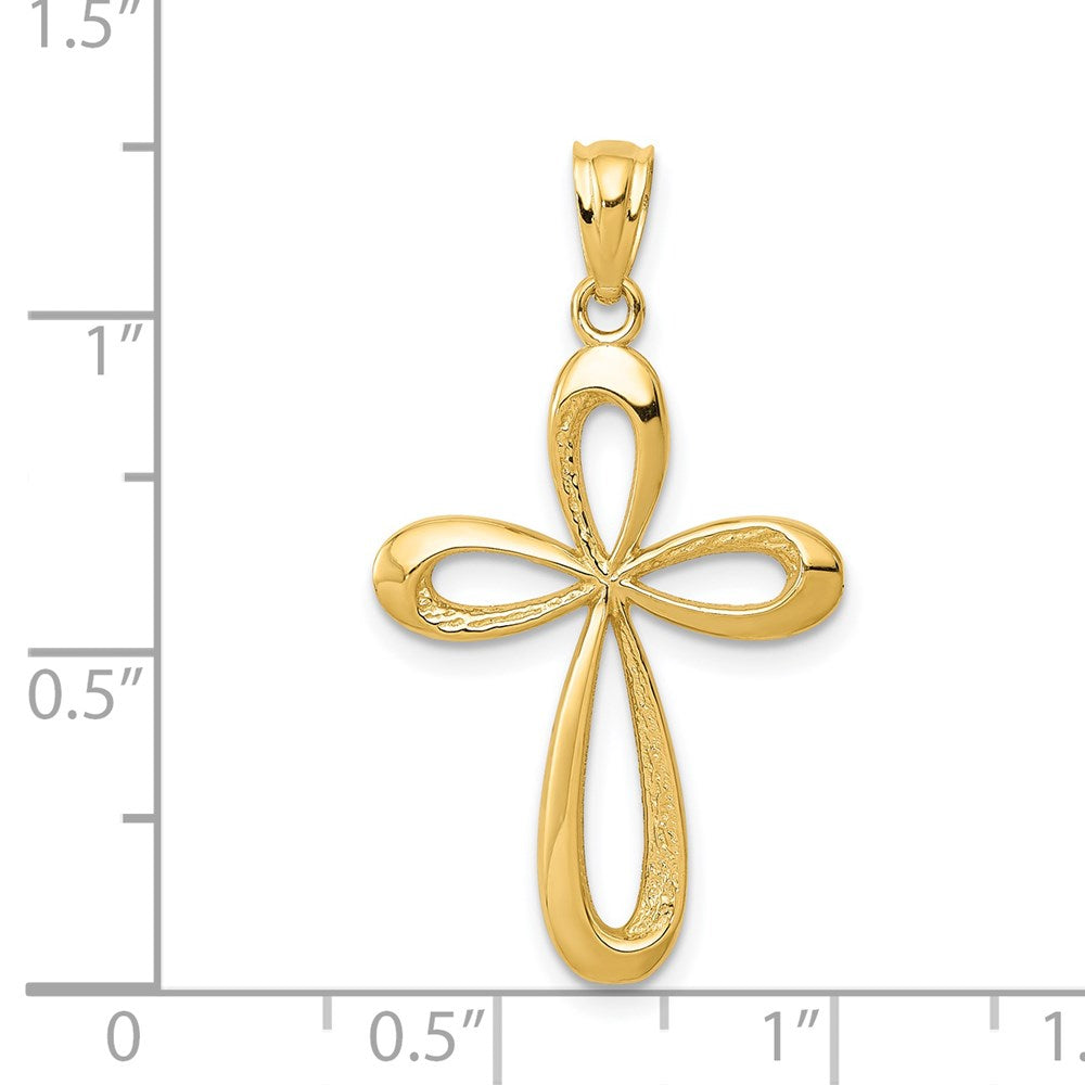 Gold Swirl Cross Pendant