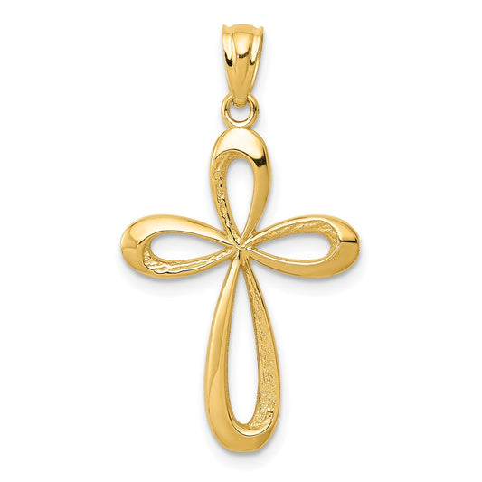 Gold Swirl Cross Pendant