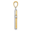 Gold Beveled Cross Pendant
