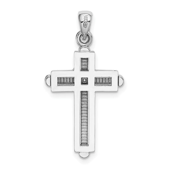Gold Beveled Cross Pendant