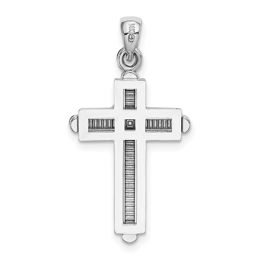 Gold Beveled Cross Pendant