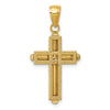 Gold Beveled Cross Pendant
