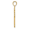 14k Two-tone Polished Budded Cross Pendant