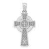 14k White Gold Celtic Cross Pendant
