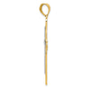 14k Two-Tone Polished Large Cross Pendant