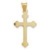 14k Polished Satin and Diamond-cut Crucifix Pendant