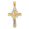 14K Two-tone and White Rhodium Small Passion Crucifix Pendant