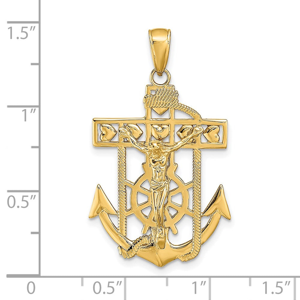 Gold Mariner Crucifix Pendants