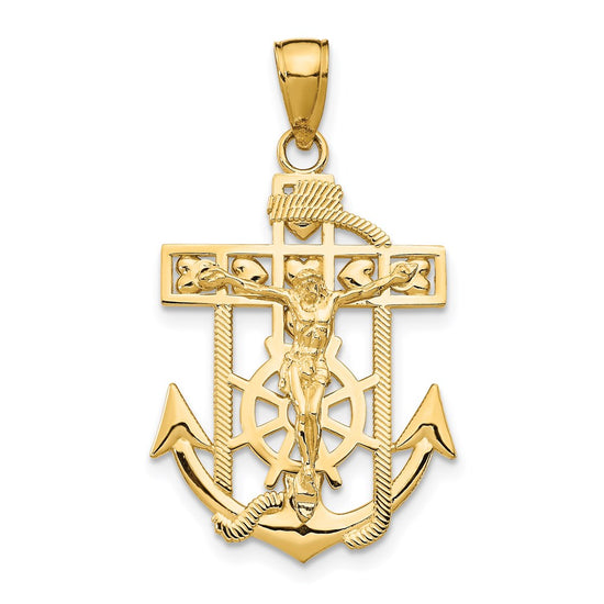 Gold Mariner Crucifix Pendants