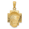 14K Polished Small Jesus Head With Crown Pendant