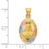 Gold Jesus Oval Pendants