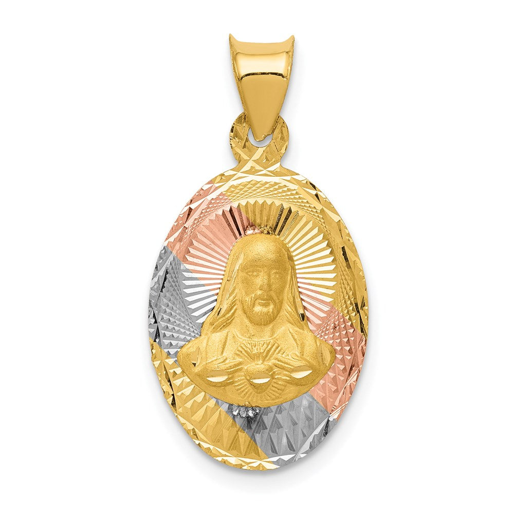 Gold Jesus Oval Pendants
