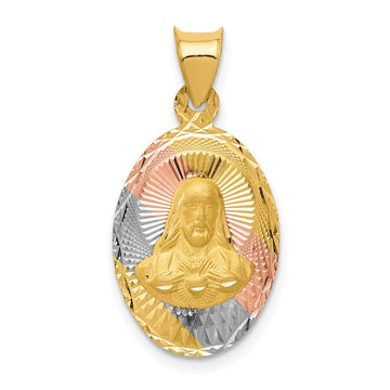 Gold Jesus Oval Pendants
