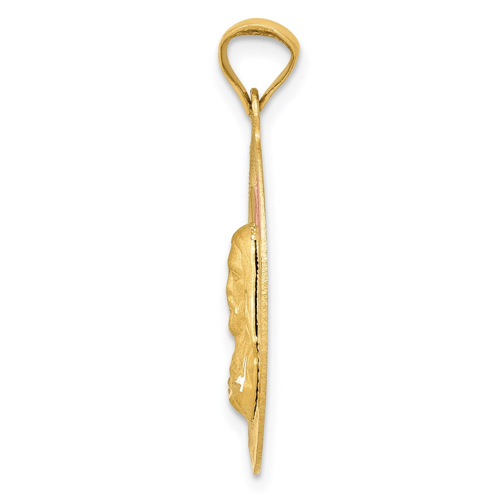 Gold Jesus Oval Pendants